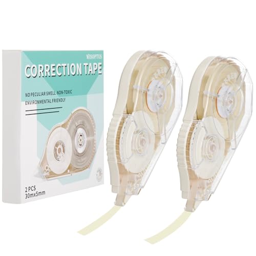 WISOPTUS 100 Feet Long Cream Correction Tape, Smooth Glide, No Residue, Quick Dry Beige Correction...