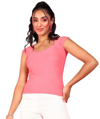 Image of POPWINGS Casual Crush Design Sweetheart Neck Sleeveless Tops for Women || Stylish Western Tops for Women || Summer Women Top