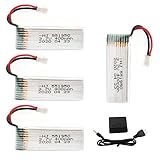 Material: Metall OERTUFU 3,7 V 400 Mah Wiederaufladbare Batterien LadesäTze FüR V911 V911s / V966 / Xk K100 Rc Hubschrauber Lipo Batterie Teile ZubehöR 4PCS-5in1Charger