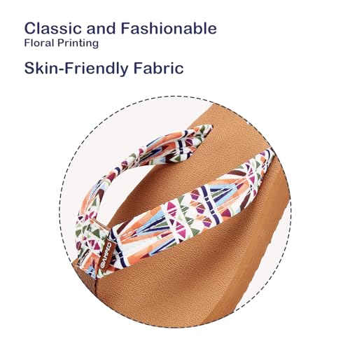 Ampeo Women's Arch Support Flip Flops Comfortable Casual Summer Beach Thong Sandals