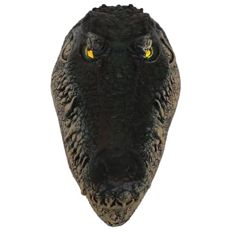 memeyou Floating Alligator Pool Accessories Head Decoy for Pond Crocodile Head Float for Deterrent Ducks Koi Fish Outdoor Gator Decoration for Garden Water Protection to Scare Heron Away Cover