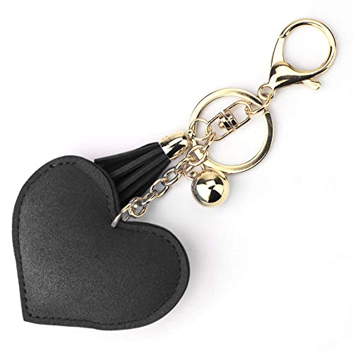 LCHULLE Bling Glitter Keychain,Crystal Rhinestone Love Heart Design Key Ring for Women Girl