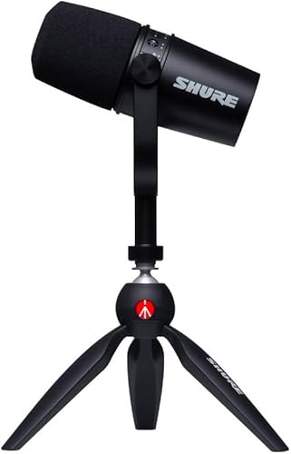 Miniatura 3 de Shure MV7 - Micrófono USB con trípode, para podcasting, grabación, transmisión y juegos, salida de auriculares integrada, micrófono dinámico USBXLR