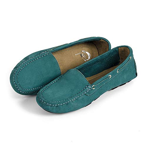 Mocassim Feminina em Couro Legítimo QQ 14000 Verde 34