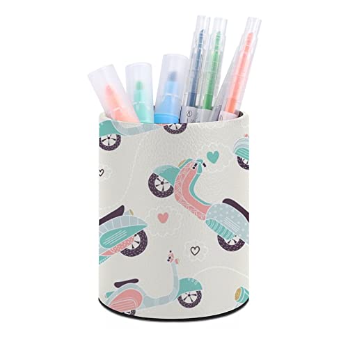 Porte-stylos à motif de vélos - Étui de rangement pour bureau - Fournitures de papeterie - Porte-pinceaux de maquillage