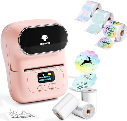 Coffret cadeau Phomemo M110 avec 6 rouleaux d'étiquettes pour l'organisation de vos proches