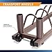 Steelbody Horizontal Plate and Olympic Bar Rack Organizer with Steel Frame and Transport Wheels STB-0130, brown 41”L x 11”W x 9.5”H