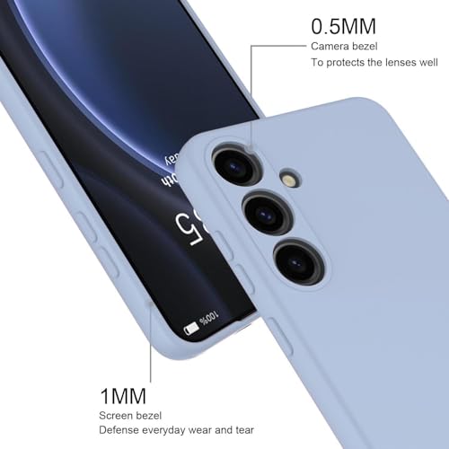 Image of DIZORO Microfiber Candy Case Compatible for Samsung S24 Plus Smooth Touch Cushion Liquid Soft Silicone Gel Rubber Phone Cases Non-Slip Full Body Protective Shockproof Back Cover (New Carolina)