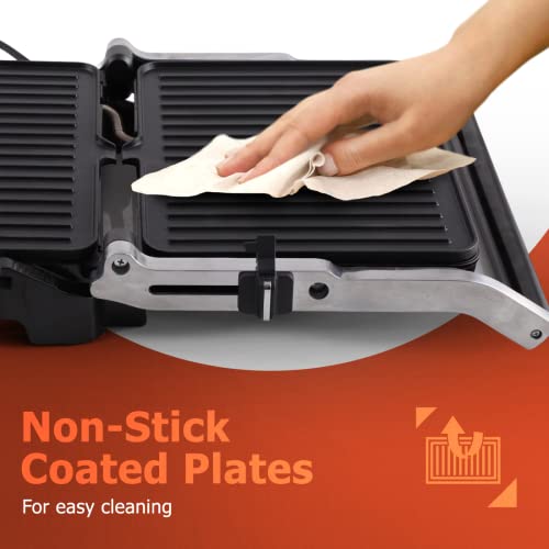 Image of Crompton MaxCrisp 4 Slice Sandwich Maker 2000W with Timer and 180 Degrees Barbecue Grill