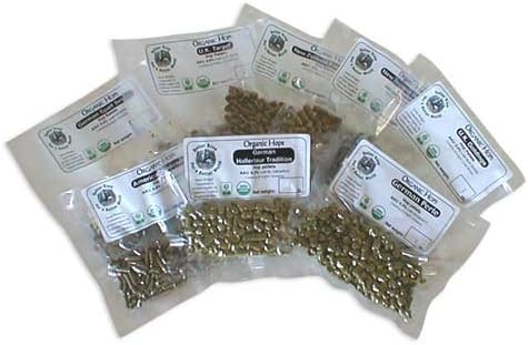 Certified Organic Hop Sampler: Pellet Hops For Home Brewing, 8 oz