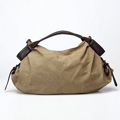 Messenger bag en toile pour femme avec grande capacité de rangement
