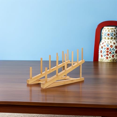 Porte-plat en bois 5 étages Hemobllo artisanat - 5