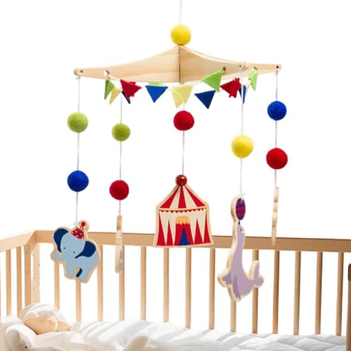 Carrusel de dormitorio | Juegos Sensoriales Interactivos Diseño Circo Animales | Juguetes para cuna | Para Cochecito Coche Viaje Salón Decoración Casa y Decoración Hogar Objetos De Escena Foto