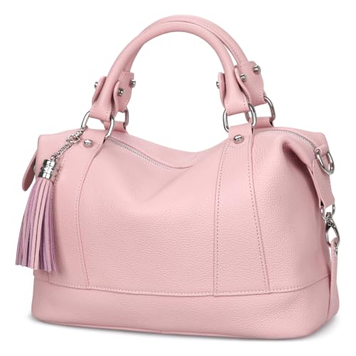 Image of HESHE Womens Genuine Leather Purse Satchel Tote Bags Ladies Real Leather Bags Crossbody Handbags