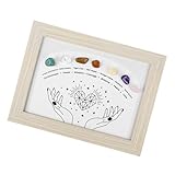 Gissroys Zodiacs Inspire - Marco de piedra natural para amantes de la astrología y decoración del hogar Aficionados con signos de estrella, decoración temática del zodiaco