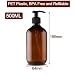 Alledominio, 2 botellas de plástico vacías rellenables de 500 ml, dispensador de...