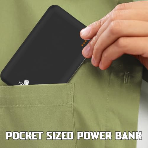 Image of Kratos Ultra Slim & Compact PowerBank 10000 mAh, 22.5W Fast Charging with USB A & Type C Connector, Compatible with Smartphones, Headsets, Smartwatch and Other Gadgets, BIS Certified Power Bank, Black