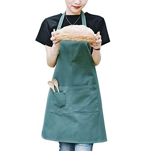 HouSea Cotton Aprons for Women Men Teenager Senior Junior with Pockets Art Artist