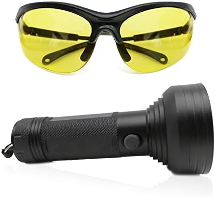 AC UV Oil Dye Leak Detection Kit Includes Pro 68 LED Flashlight with UV Protective Glasses, Auto Air Conditioner Leak Detector Tool Flashlight Car Oil AC Dye Leak Test Pro Detection Kit