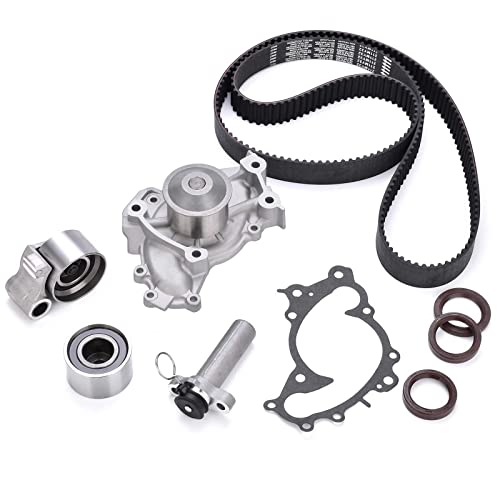 Engine Timing Belt Kit With Water Pump Tkt-024 Compatible With 1994-2004 Toyota Camry Avalon Sienna Solara, Lexus Es300 Rx300 3.0L V6 1Mzfe Dohc 24V #TOP5