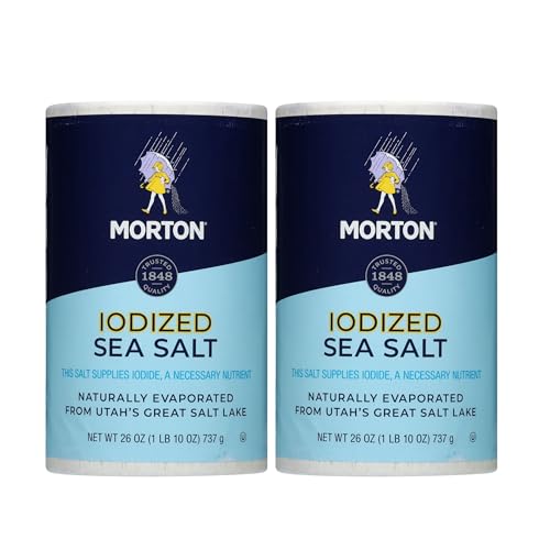 Morton Iodized Sea Salt Round, 26oz, 2 Pack