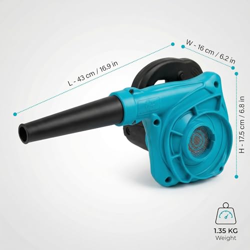 Image of DELIVERY Pax 1000W Electric Blower for Dust Cleaning, Leaf Blowing, Industrial Heavy Duty | 17000 RPM 4.8 m /min Airflow| Heavy-Duty Variable Speed | Free Extension Cord