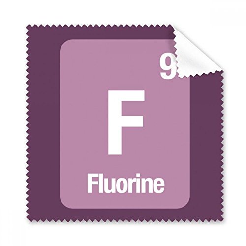 Fluor élément chimique science tissu lunettes microfibre nettoyant écran 5pcs