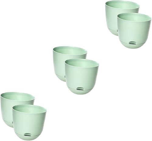 GANAZONO Macetas hidropónicas de riego automático, macetas hidropónicas para plantas de interior, macetas de riego automático de 6 pulgadas, macetas