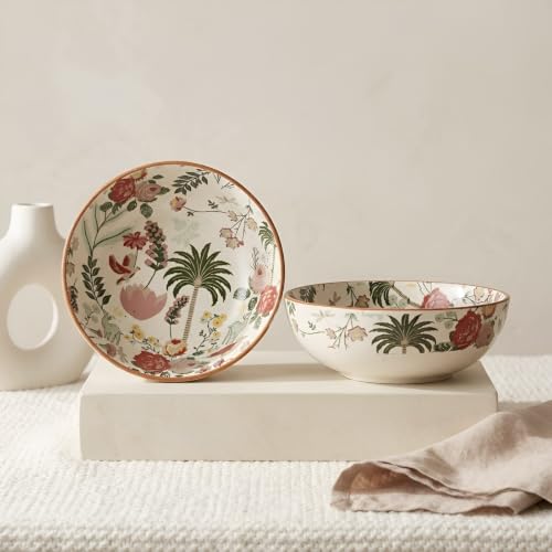 Image of SNS Palm Jumeirah Ceramic Serving Bowl Set of 2 | Salad, Curry & Snack Bowls