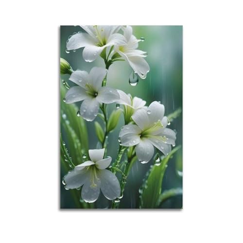 Poster lys blancs ZHOUKEG 60x90 cm pour habiller un mur vide