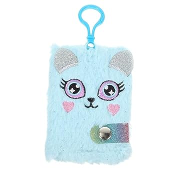 MAGICLULU Notebook Mini Pocket Notebook with Keychain Rainbow Plush ...