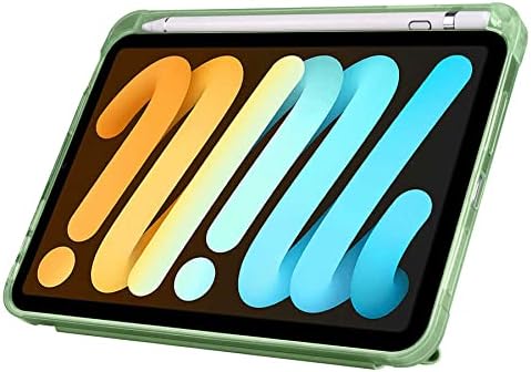 Kilifplus Apple iPad Mini 2021 (6.Compatible Case with Generation Tri Folding Silicone Pen Compartment Foldable Stand PU Leather Soft Cover, Tablet Case [Pen Area, Smart Cover, Sleep Mode] - Purple