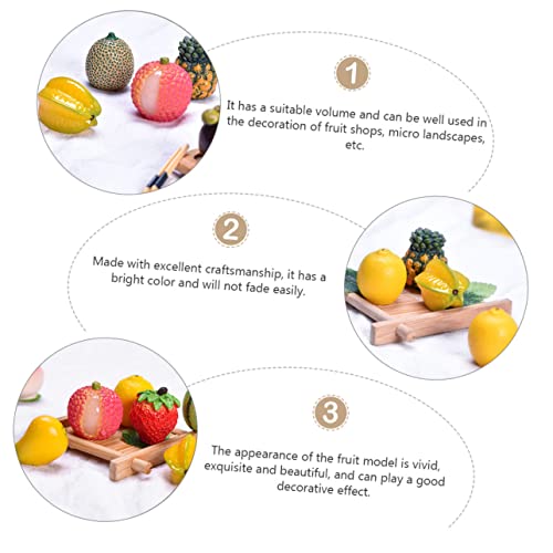 Cabilock 10pcs Simulated Fruit Ornaments Emulated Fruit Model Fake Fruit Adornment Artificial Fruit Decoration False Fruit Ornament Simulation Fruit Decor Artificial Fruit Model Decor