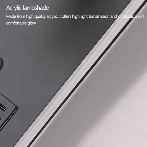 Lámpara de pared con rotación 350° para evitar deslumbramientos, aplique LED con enchufe e interruptor 3
