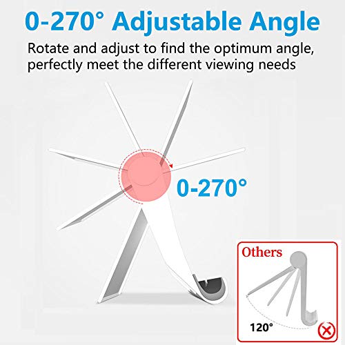 VOVIGGOL 4 Pack Cell Phone Stand for Desk, Foldable Cell Phone Holder Mobile Stand Phone Dock, Adjustable Tablet Stand Holder Compatible with iPhone 16 15 14 13 12 11 Pro iPad Samsung(4 Color)