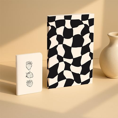 Image of KALP A5 Notebook with Pocket Diary Set - 160 Pages, 80 GSM - Ruled, Soft Cover, Combo for Notes, Journaling, Daily Planning, Perfect for Gifting (Wavy Black)