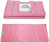 KACSOO 2 Zone Digital Far-Infrared (FIR) Oxford Sauna Blanket,Sauna Blanket for Body Shape Slimming Fitness 110V(Pink)