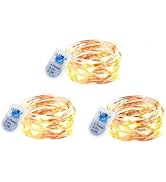 Fairy Lights Battery Operated For Bedroom Indoor 3M 30LED Battery Powered Timer LED Lights Micro String Lights Copper Wire Fairy Light For Christmas Decorations Wedding Party, Multi-Coloured - View #4