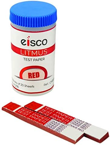 EISCO Red Litmus Paper Strips โ 200 pH Test Strips for Acid & Base Testing | Lab-Grade pH Indicator for Science Lab, Classroom, Water Testing, Chemistry Experiments, Skincare, Soil & Home Use