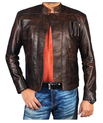 Harrison Ford Distressed Brown Slim Fit Leather Jacket