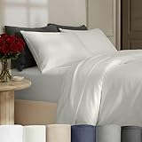 California Design Den 3 Pc Full/Queen Size Duvet Cover Set - Winner Good Housekeeping Best Bedding Awards 2025, 400 Thread Count Sateen, 100% Cotton Duvet Cover - Ivory (Pale Tone)