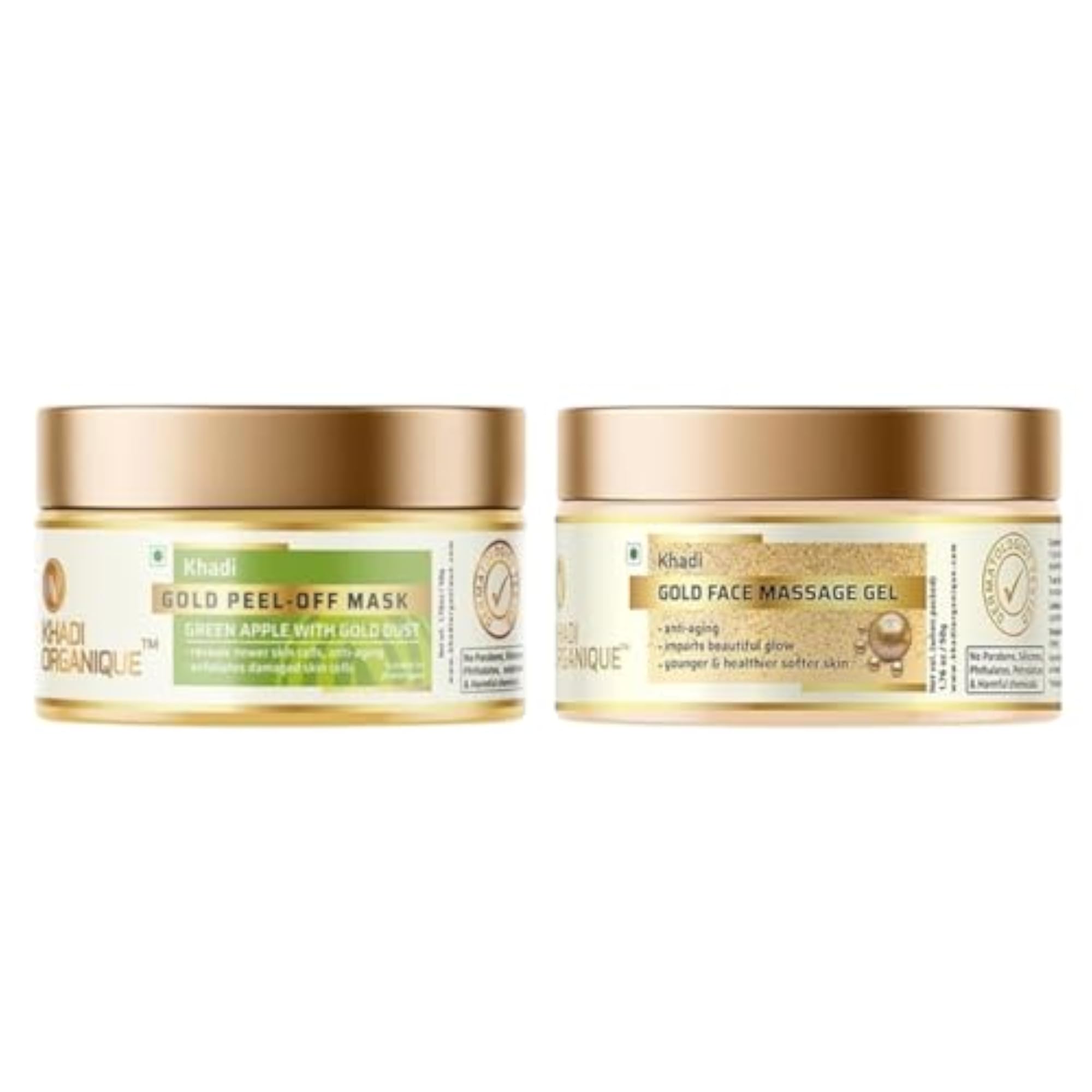 Gold Face Massage Gel & Peel-Off Mask Combo