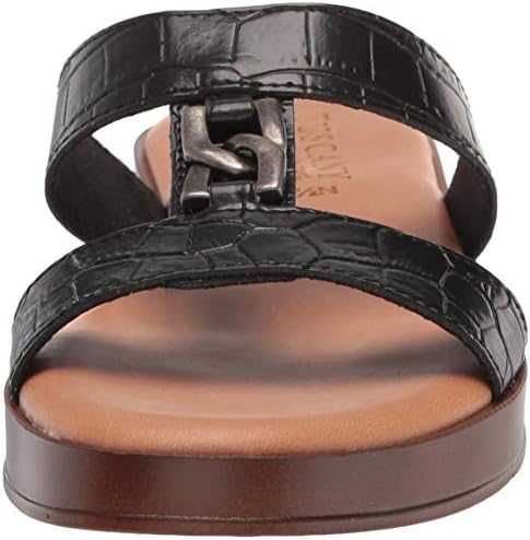 Tuscany Women's Flat Sandal, Black Croco, 10 Narrow | Image 1