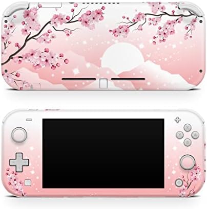Tacky Design Kawaii Decal Skin Compatible with Nintendo Switch Lite Skin Wrap, Japanese Cherry Blossom Pink Color Skin for Nintendo Switch Lite Cover, Premium Vinyl 3M Full Wrap Decal. image 5