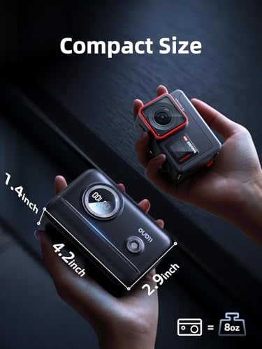 llano Ładowarka do kamery Insta360 Ace Pro 2 / Ace Pro/Ace Action, 2 x akumulatory 1750 mAh i szybka podwójna ładowarka 18 W