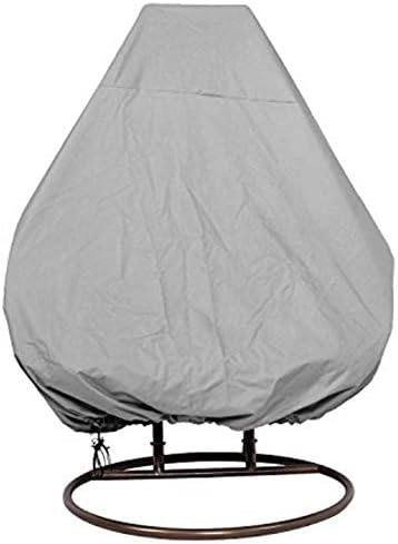 Mitef Garden Hanging Chair Waterproof Dustproof Cover, Outdoor Double Wicker Egg Swing Chair Protector, 232x203cm/91.3" x79.9, Gray