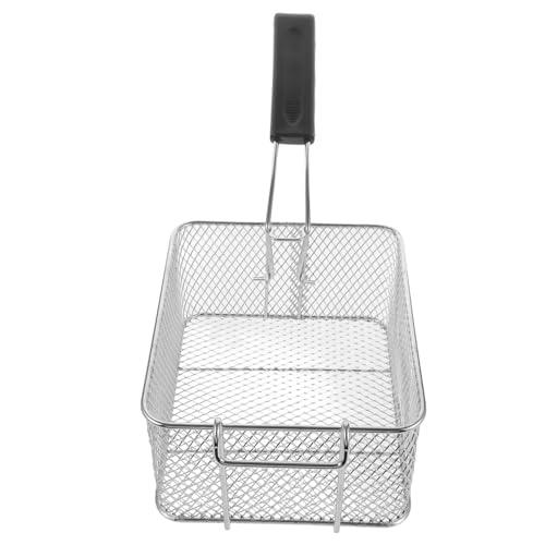 ULTECHNOVO Cesta de Freír Inoxidable con Asa para Freír Papas Fritas y Pollo Colador Multifuncional para Cocina y Restaurantes Excelente Conductividad Térmica y Durabilidad