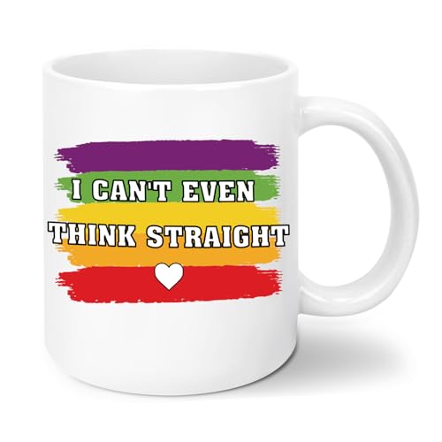 Hroanc Lesbian Gifts Funny for Gay Men Ceramic Mug 11 Oz Gay Pride Gift for Lesbians Valentines Day