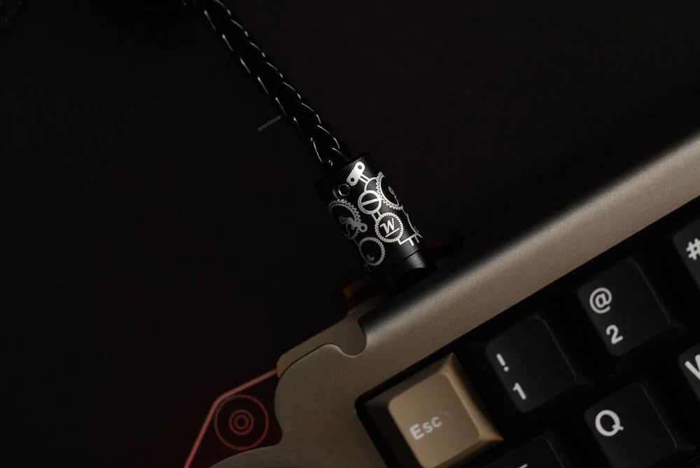 Angry miao Split Dual 8K Gaming-Kabel, AM-Edition, 1,6 m, High-Speed-Dual-Verbindung, niedrige Latenz, kompatibel mit USB-Typ-C-Geräten, langlebiges Netz, Phantomschwarz