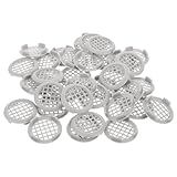 LALAFINA 50piezas Cubierta De Malla Transpirable Para Ventilación De Sofito Cubierta De Ventilación Decorativa Accesorio Redondo Para Gabinetes De Baño y Cocina